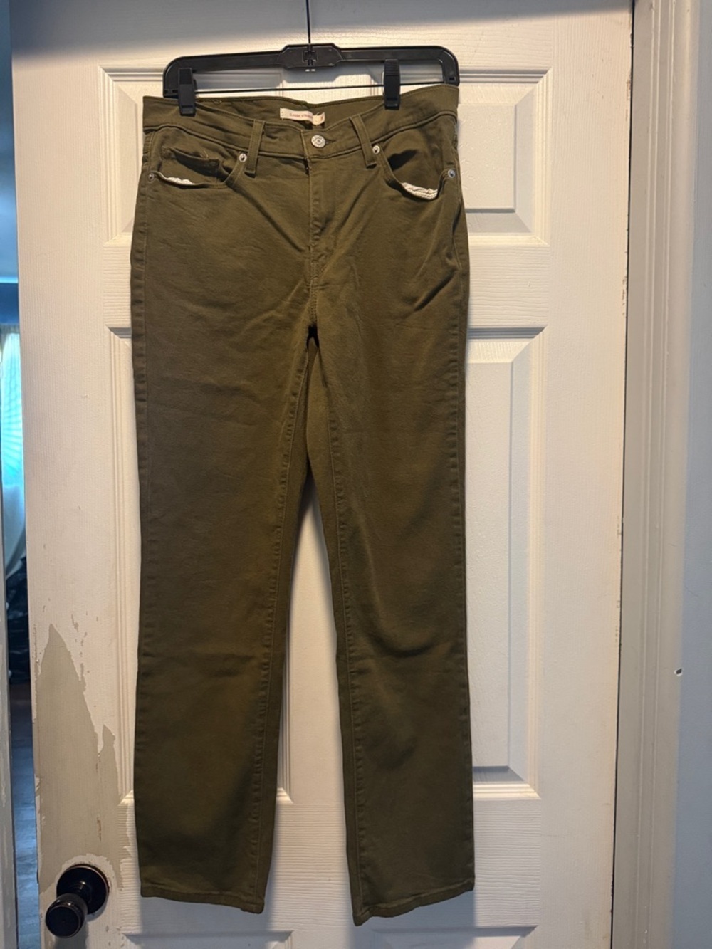 Levi's Olive Green Straight Leg Jeans